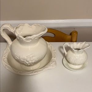Handmade ceramic pitcher set